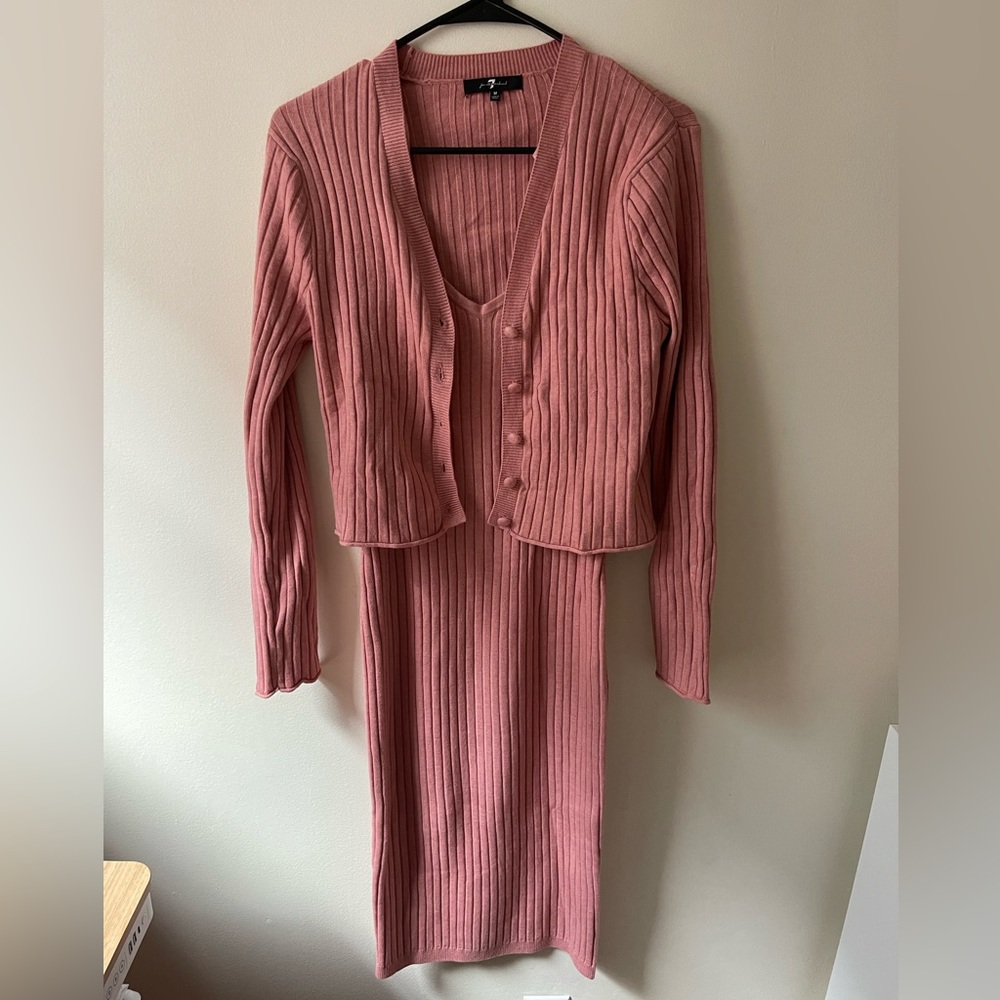 NWOT 7 For All Mankind Sweater Dress Set